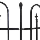 Sunnydaze 2-Piece Strasbourg Steel Garden Fence Panels - 6' Overall