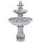 Sunnydaze 50" 3-Tier Outdoor Water Fountain - Mediterranean Reinforced Concrete