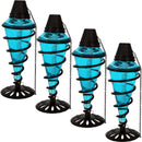 Sunnydaze Swirling Metal with Glass Outdoor Tabletop Torches