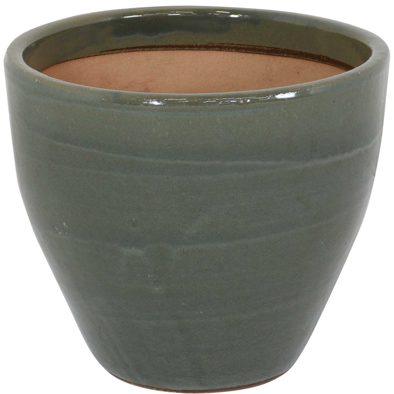 Sunnydaze Resort Glazed Ceramic Planter - UV/Frost-Resistant 13-Inch