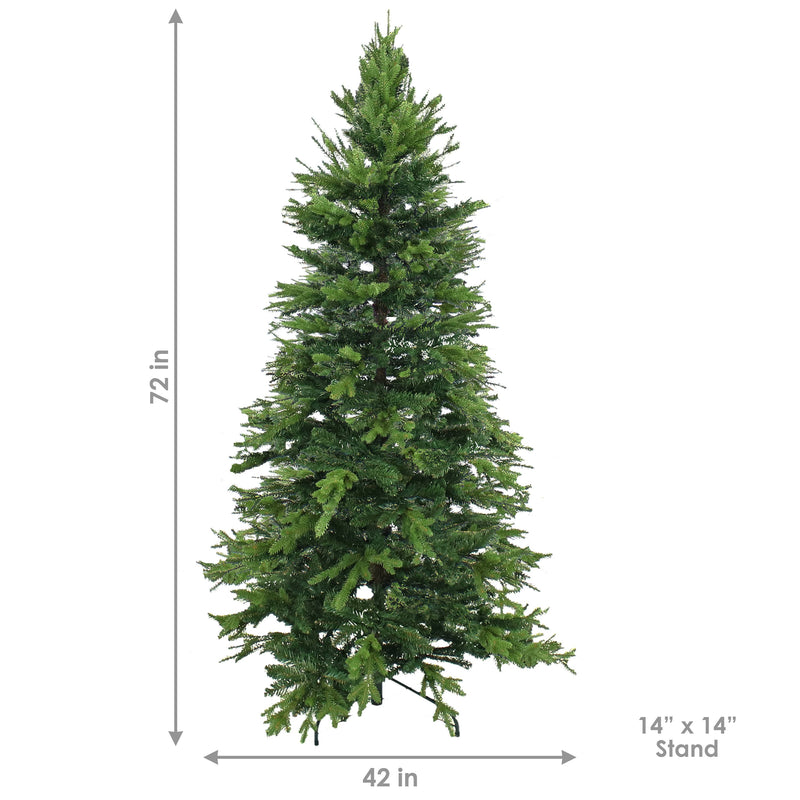 Sunnydaze Stately and Slim Artificial Christmas Tree - Unlit