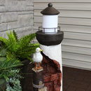 Sunnydaze Gull's Cove Outdoor Lighthouse Fountain with LED Light - 36"