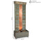 Sunnydaze Rippled Slate Water Fountain with LED Lights - 48"
