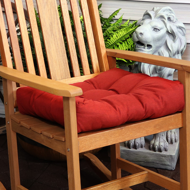 Sunnydaze Set of 2 Olefin Tufted Outdoor Square Patio Cushions