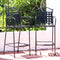 Sunnydaze Outdoor Black Wrought Iron Scrolling Bar Chairs - Set of 2