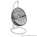 Sunnydaze Jackson Outdoor Hanging Resin Wicker Egg Chair with Cushion