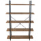 Sunnydaze 5-Tier Industrial Style Open Bookshelf