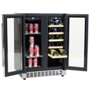 Sunnydaze 20-Bottle/63-Can Dual Zone Wine and Beverage Refrigerator