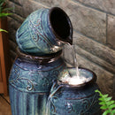 Sunnydaze Tour de Vase Ceramic Outdoor Water Fountain - 27"