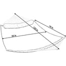 Sunnydaze Quilted Hammock with Curved Bamboo Spreader Bar and Pillow