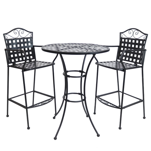 Round Cast Iron Outdoor Bar Table 40 Inch Height Sunnydaze 40-Inch Bar ...