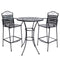 Sunnydaze Outdoor Black Scrolling Wrought Iron Bar Chair and Table Set