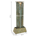 Sunnydaze Indoor/Outdoor Natural Slate Floor Water Fountain - 49"