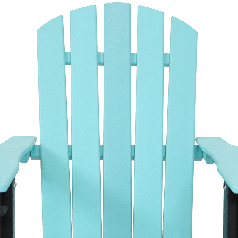 Sunnydaze All-Weather 2-Tone Outdoor Adirondack Chair with Cup Holder