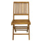 Sunnydaze Nantasket Teak Outdoor Folding Patio Chair with Slat Back - 2 Chairs