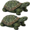 Sunnydaze Terrance the Tortoise Indoor-Outdoor Lawn and Garden Statue - 9-Inch - Set of 2
