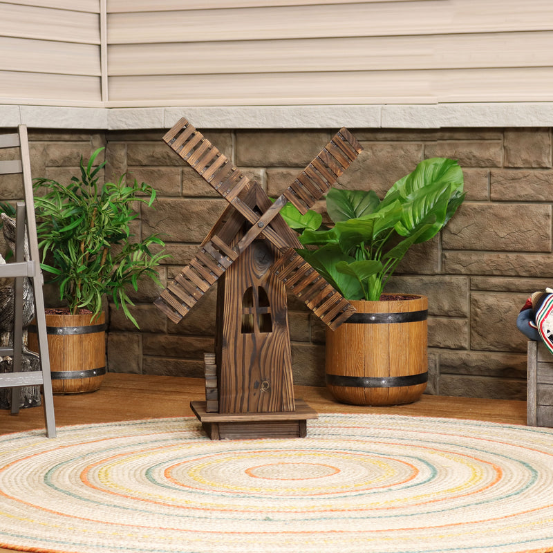 Sunnydaze Outdoor Wood Decorative Dutch Windmill - 34"