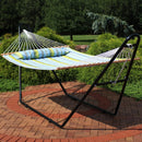 Sunnydaze Quilted 2-Person Hammock with Multi-Use Universal Stand