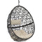 Sunnydaze Caroline Hanging Egg Chair, Resin Wicker, Modern Design, Outdoor Use, Includes Cushion