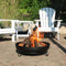 Sunnydaze Black Steel Outdoor Wood-Burning Fire Pit Bowl with Stand - 23"