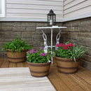 Sunnydaze Resin Rustic Cask Outdoor Planter - Set of 3