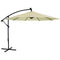 Sunnydaze Offset Patio Umbrella with Solar LED Lights - 10-Foot