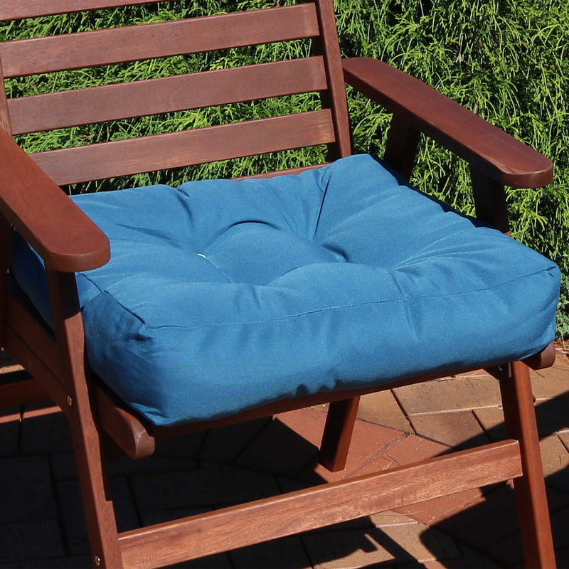 Sunnydaze Set of 2 Olefin Tufted Outdoor Square Patio Cushions