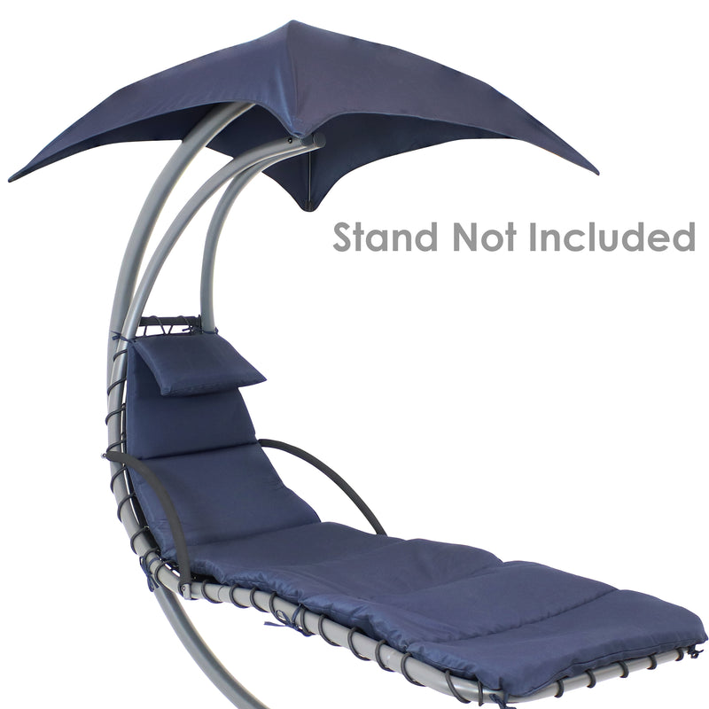 Sunnydaze Hanging Lounge Chair Replacement Cushion and Umbrella