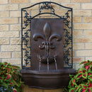 Sunnydaze French Lily Solar Outdoor Wall Fountain