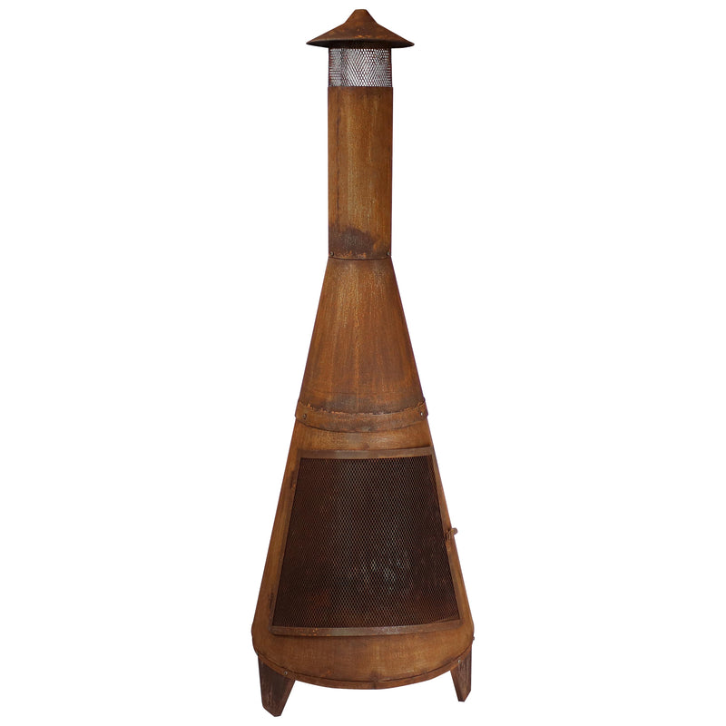 Sunnydaze 70" Outdoor Chiminea Fire Pit - Rustic Finish