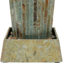 Sunnydaze Indoor/Outdoor Natural Slate Floor Water Fountain - 49"