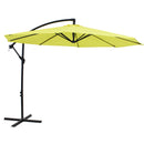 Sunnydaze Offset Outdoor Patio Umbrella with Crank - 9-Foot