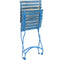 Sunnydaze Cafe Couleur Folding Chestnut Wooden Folding Bistro Chair - Blue