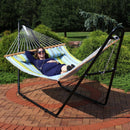 Sunnydaze Quilted 2-Person Hammock with Multi-Use Universal Stand