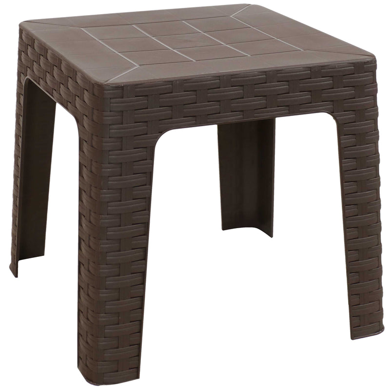 Sunnydaze 18-Inch Square Patio Side Table - Multiple Colors Available