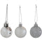 Sunnydaze Deck the Halls 59-Piece Assorted Christmas Ornament Kit - Silver