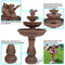 Sunnydaze 3-Tier Dove Pair Outdoor Water Fountain - 43" H
