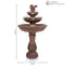 Sunnydaze 3-Tier Dove Pair Outdoor Water Fountain - 43" H