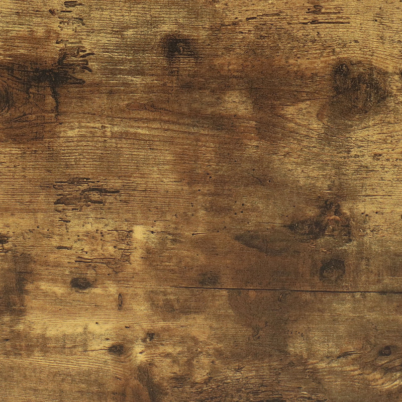 Brown veneer-covered particleboard shelf material