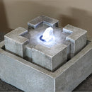 Sunnydaze Square Dynasty Bubbling Indoor Tabletop Fountain - 7"