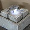 Sunnydaze Square Dynasty Bubbling Indoor Tabletop Fountain - 7"