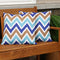 zipper for multi-colored zigzag pattern outdoor pillow cover