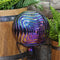 Sunnydaze Peaceful Waves Rippled Outdoor Gazing Globe - 10" - Iridescent