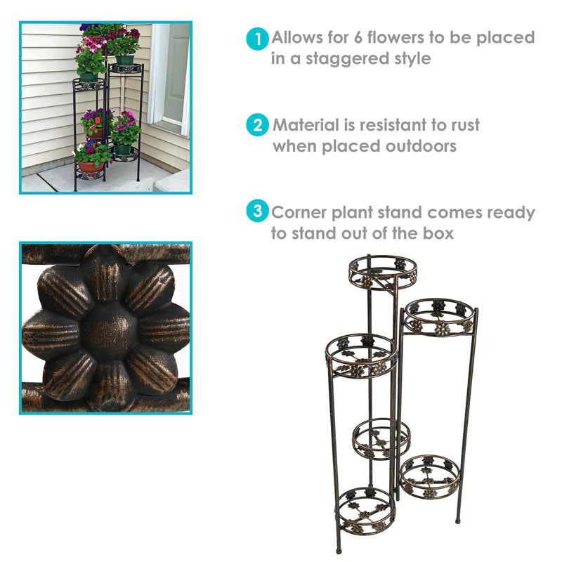 Sunnydaze 6-Tier Folding Plant Stand - 45"