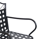 Sunnydaze Outdoor Black Scrolling Wrought Iron Bar Chair and Table Set