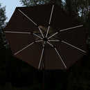 Sunnydaze 9' Solar Sunbrella Umbrella with Push-Button Tilt and Crank