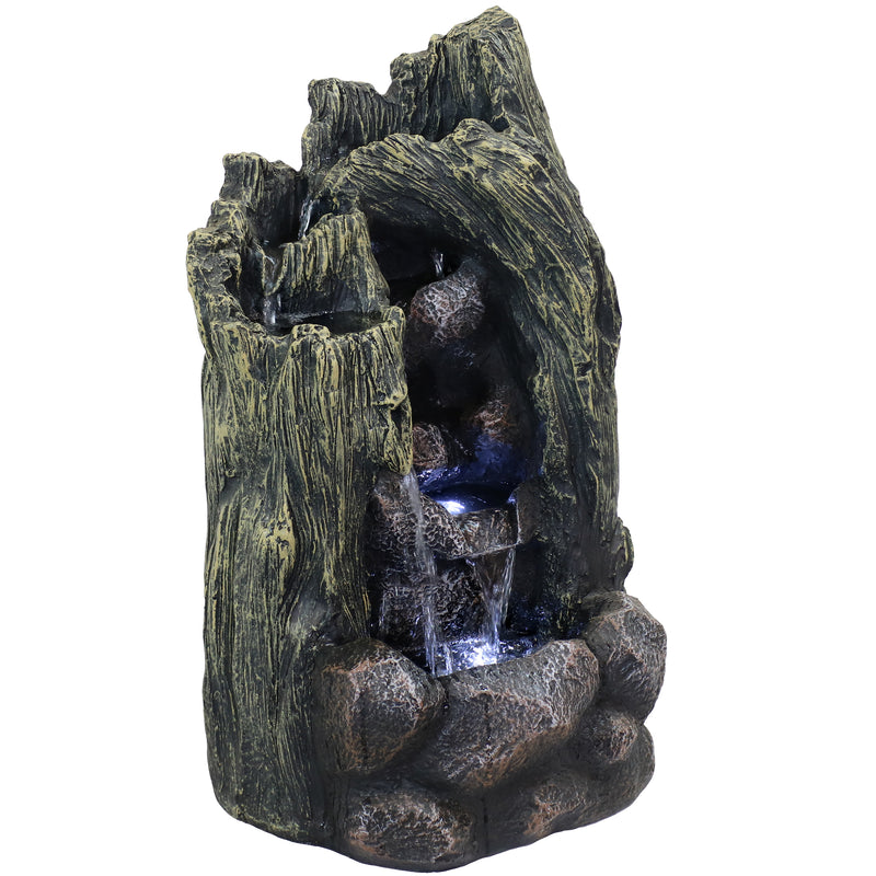 Sunnydaze Cavern of Mystery Outdoor Rock Water Fountain - Glass Fiber Reinforced Concrete