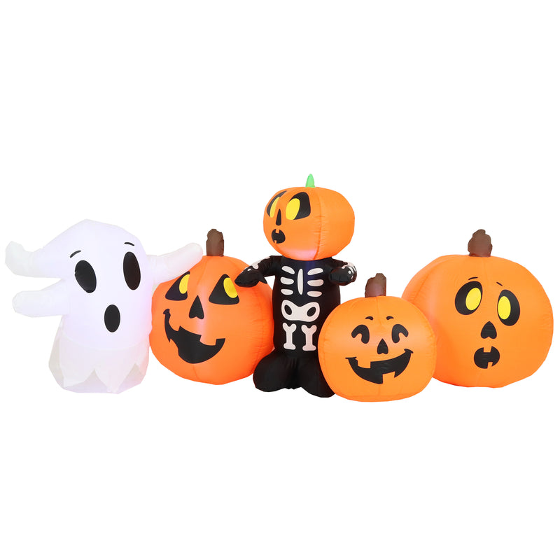 Sunnydaze Inflatable Halloween Decoration - 7-Foot Haunted Pumpkin Patch