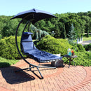 Sunnydaze Floating Chaise Lounge Chair with Umbrella