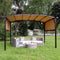 Sunnydaze 9' x12' Metal Arched Pergola with Retractable Canopy